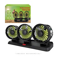 VENTILADOR TRIPLE DE AUTO CON CABEZAL GIRATORIO